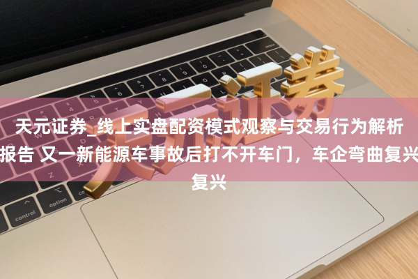 天元证券_线上实盘配资模式观察与交易行为解析报告 又一新能源车事故后打不开车门，车企弯曲复兴