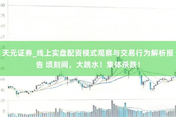 天元证券_线上实盘配资模式观察与交易行为解析报告 顷刻间，大跳水！集体杀跌！